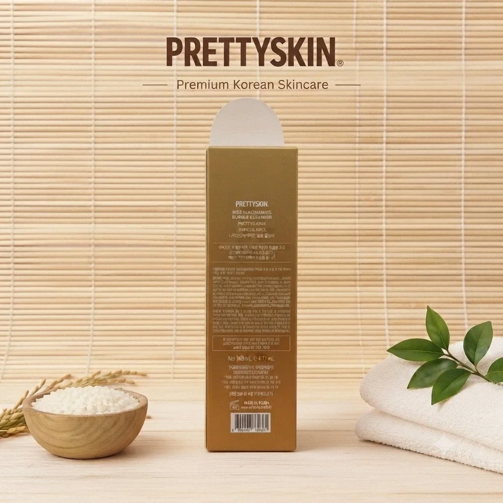 Prettyskin Rice Niacinamide Micro-Bubble Cleanser 140ml K-Beauty Foam **NEW**